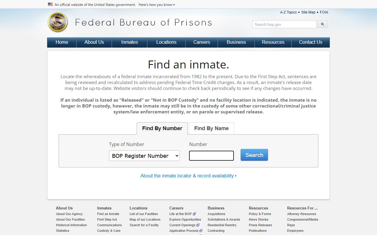 Wasco County Circuit Court federal inmate locator distinction