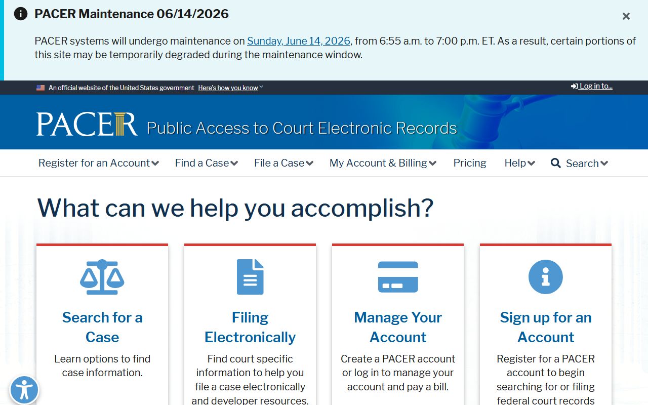 Wasco County Circuit Court PACER federal case access