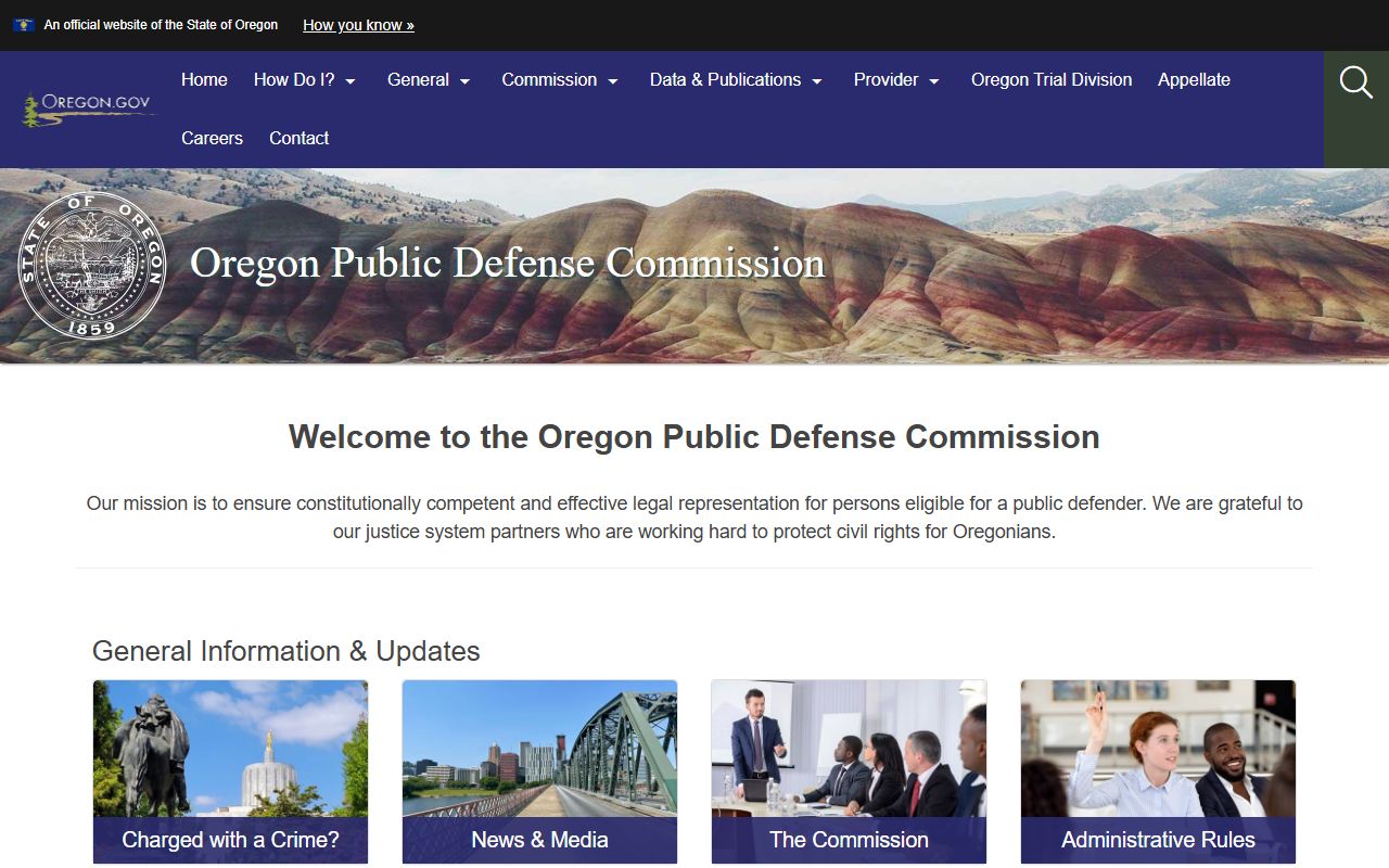 Wasco County criminal court records Oregon Public Defense Commission information