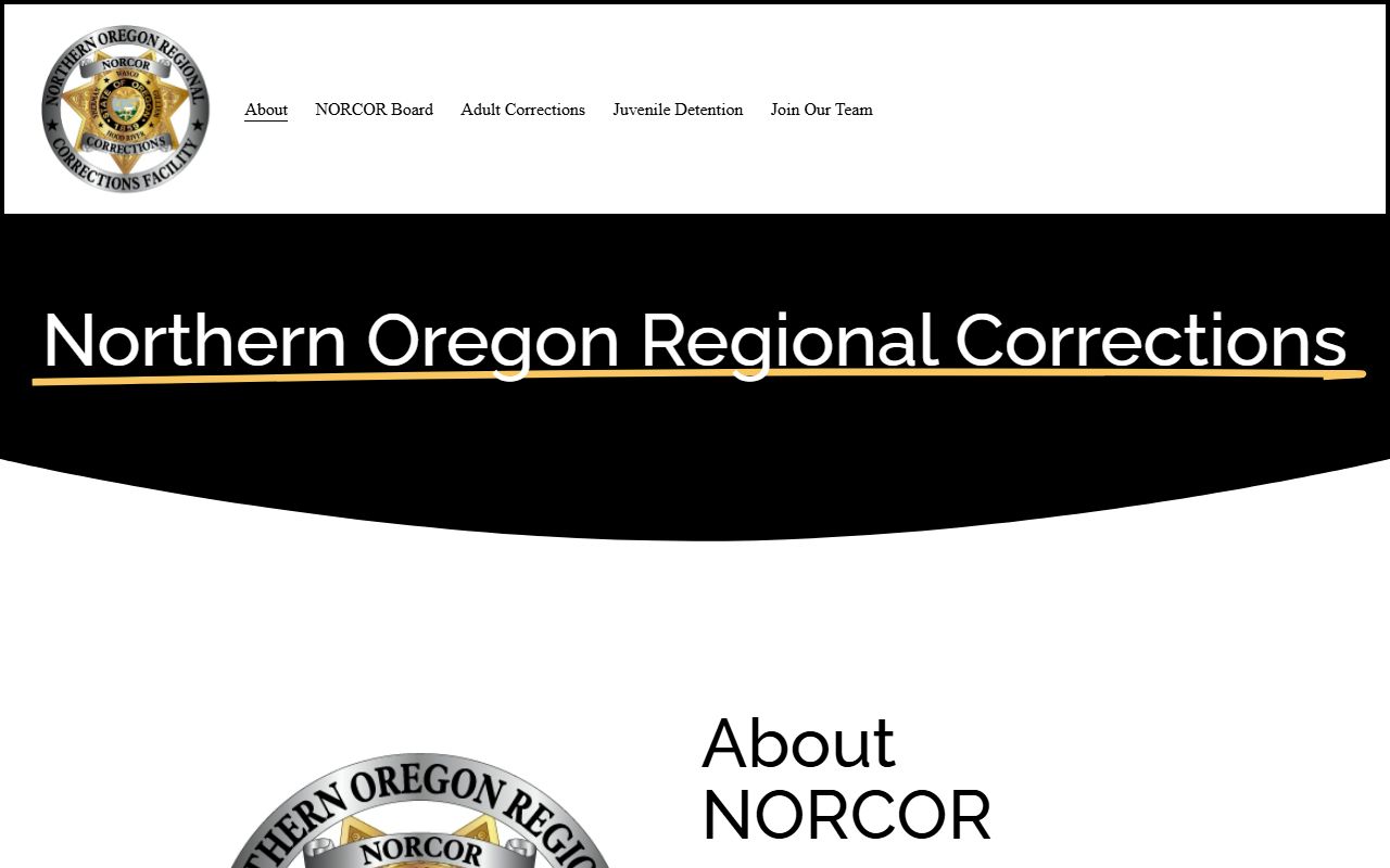Wasco County inmate records NORCOR regional jail home page