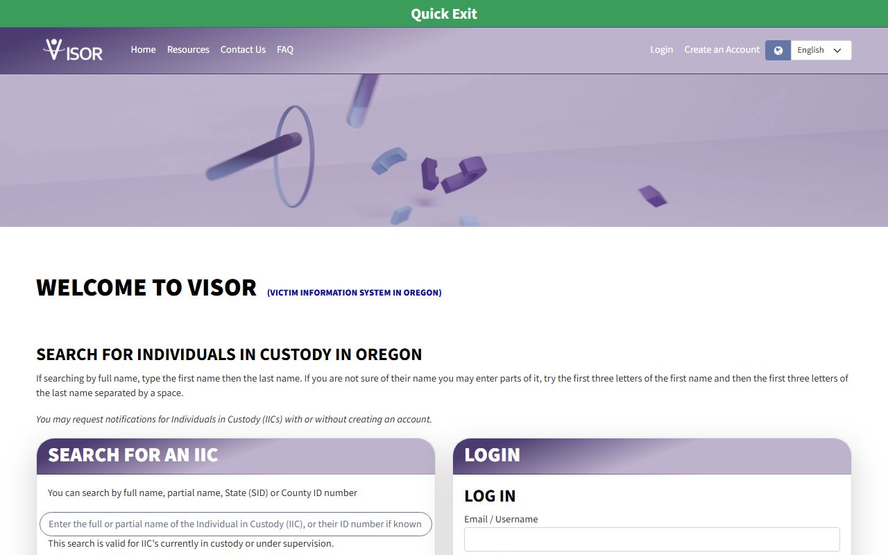 Wasco County warrant records and VISOR Oregon custody search
